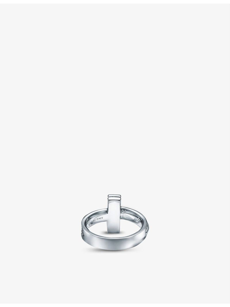 Tiffany & Co. T1 wide diamond ring 0.54ct white gold, imported from the UK