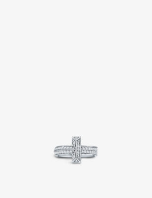 Tiffany & Co. T1 Wide 18ct White-Gold and 0.54ct Diamond Ring