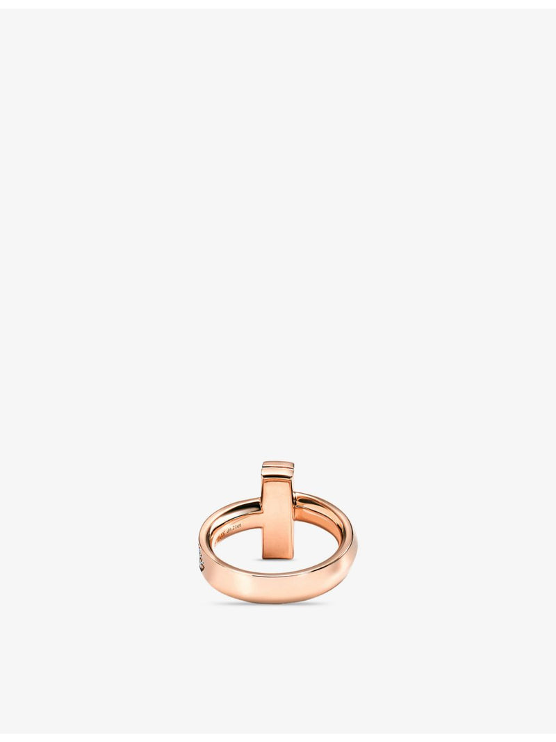 Tiffany & Co. 18ct rose-gold diamond ring 0.19ct - British product
