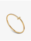 Tiffany & Co. T1 Narrow 18ct yellow gold diamond bracelet, imported from the UK