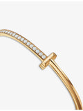 Tiffany & Co. T1 Narrow 18ct yellow gold diamond bracelet, imported from the UK