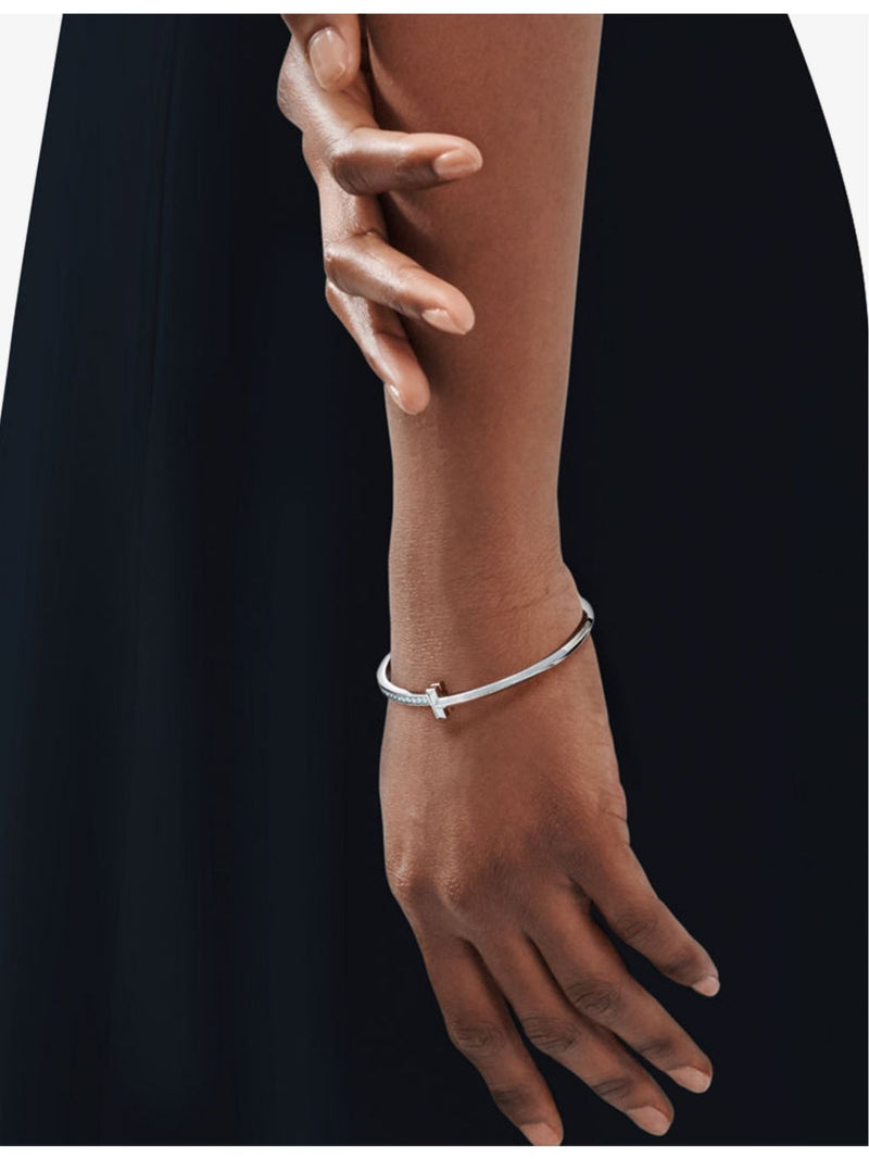 Tiffany & Co T1 white gold diamond bracelet 0.92ct (British brand)
