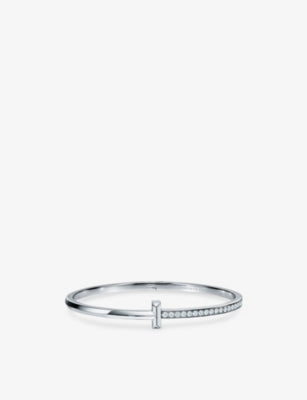 Tiffany & Co. T1 Narrow Small 18ct White Gold 0.92ct Diamond Bracelet