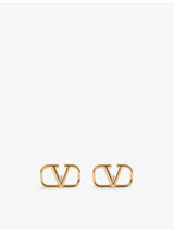 selfridges Valentino Garavani VLOGO Gold-Toned Brass Earrings- Buy online at McGrocer