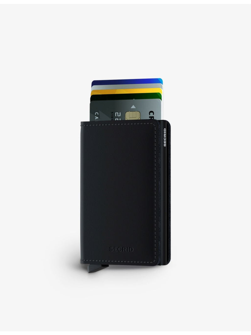 Secrid Slimwallet matte leather aluminium cardholder, imported from the UK