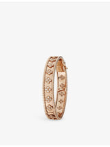 selfridges Van Cleef & Arpels Perlée Clover Medium Rose-Gold and 1.78ct Brilliant-Cut Diamond Bracelet- Buy online at McGrocer