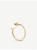 Tiffany T Wire medium 18ct yellow-gold hoop earrings, imported from the UK