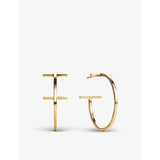 selfridges Tiffany & Co. T Wire Medium 18ct Yellow-Gold Hoop Earrings- Buy online at McGrocer