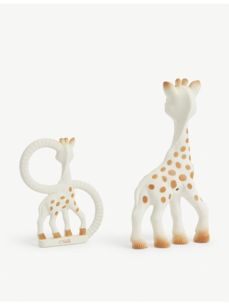 Sophie La Giraffe teether set of two natural rubber teethers - British product
