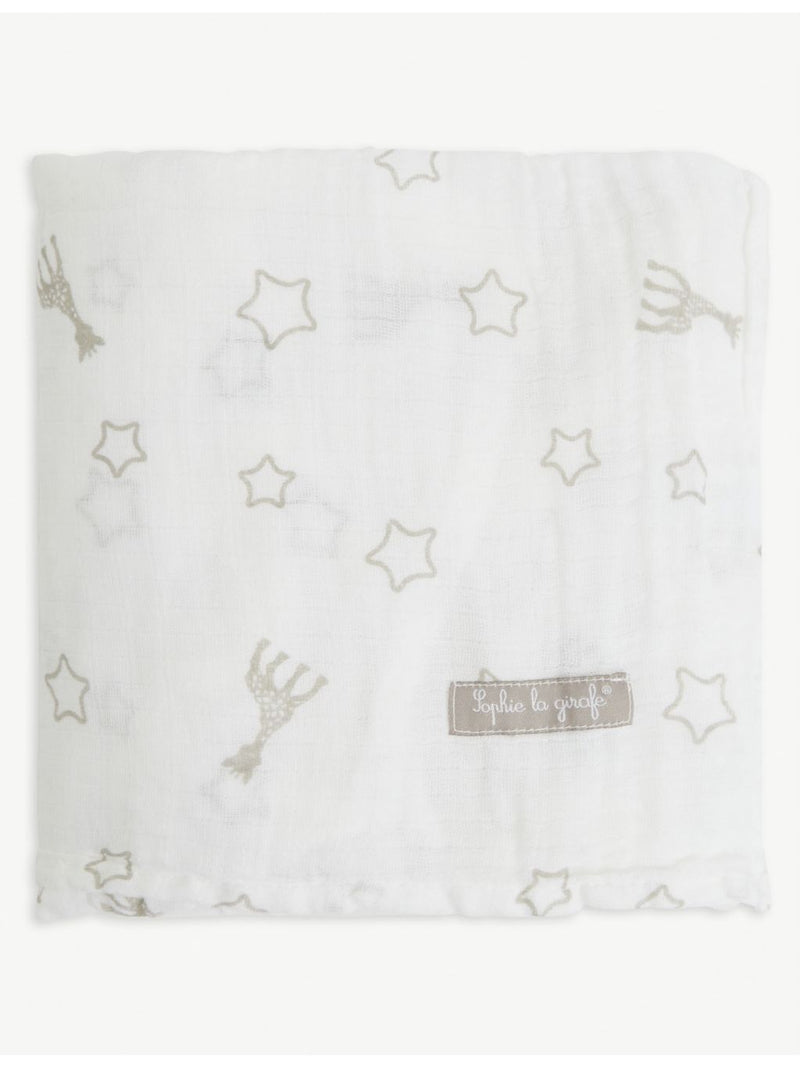 Sophie La Giraffe cotton swaddle set with teether - British product
