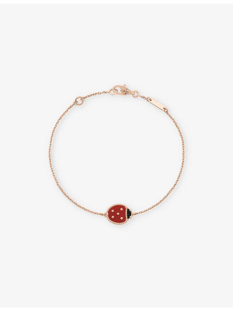 Van Cleef & Arpels Lucky Spring carnelian onyx bracelet 17cm (British brand)