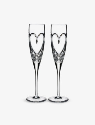 Waterford True Love crystal flutes set of two (British brand)