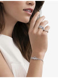Chaumet white gold diamond and aquamarine ring, imported from the UK