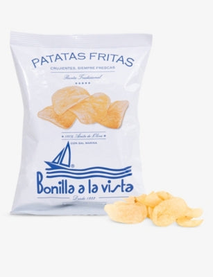 Bonilla a la vista olive oil and sea salt crisps 150g, UK version