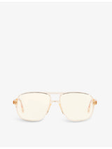 selfridges Tom Ford FT5737 Aviator-Frame Acetate Sunglasses- Buy online at McGrocer