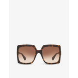 selfridges Gucci GG0876S Square-frame Glass and Acetate Sunglasses- Buy online at McGrocer