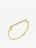 Monica Vinader gold vermeil white diamond bangle bracelet, UK version