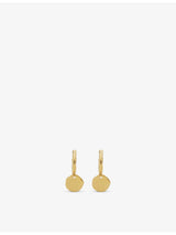 selfridges Monica Vinader Siren Muse Disc Mini 18ct Yellow Gold Vermeil Huggie Earrings- Buy online at McGrocer