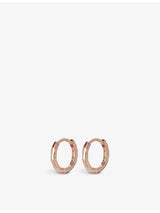 selfridges Monica Vinader Siren Muse Mini 18ct Rose Gold-Plated Vermeil Huggie Earrings- Buy online at McGrocer