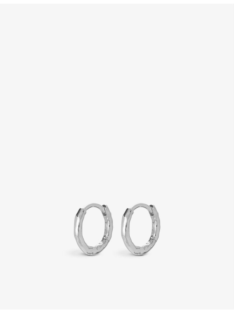 Monica Vinader mini hoop earrings in 18ct yellow gold vermeil (British brand)