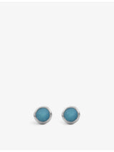 selfridges Monica Vinader Siren Mini Gem 18ct Sterling-Silver and Turquoise Stud Earrings- Buy online at McGrocer