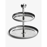 selfridges Christofle Two-Tier Silver-Plated Pastry Stand 14.5cm- Buy online at McGrocer