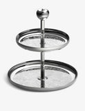 Two-tier silver-plated pastry stand 14.5cm