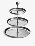 Christofle silver-plated three-tiered dessert stand 23.2cm, UK version