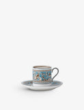 Wedgwood Florentine Turquoise coffee cup and saucer, UK version