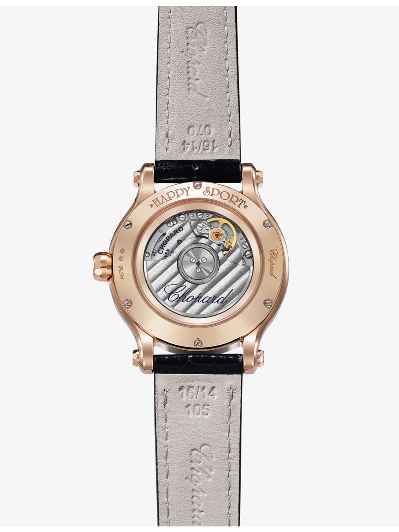 Chopard Happy Sport rose gold diamond automatic watch 33mm, imported from the UK