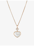 Chopard Happy Hearts rose gold mother-of-pearl diamond pendant, imported from the UK