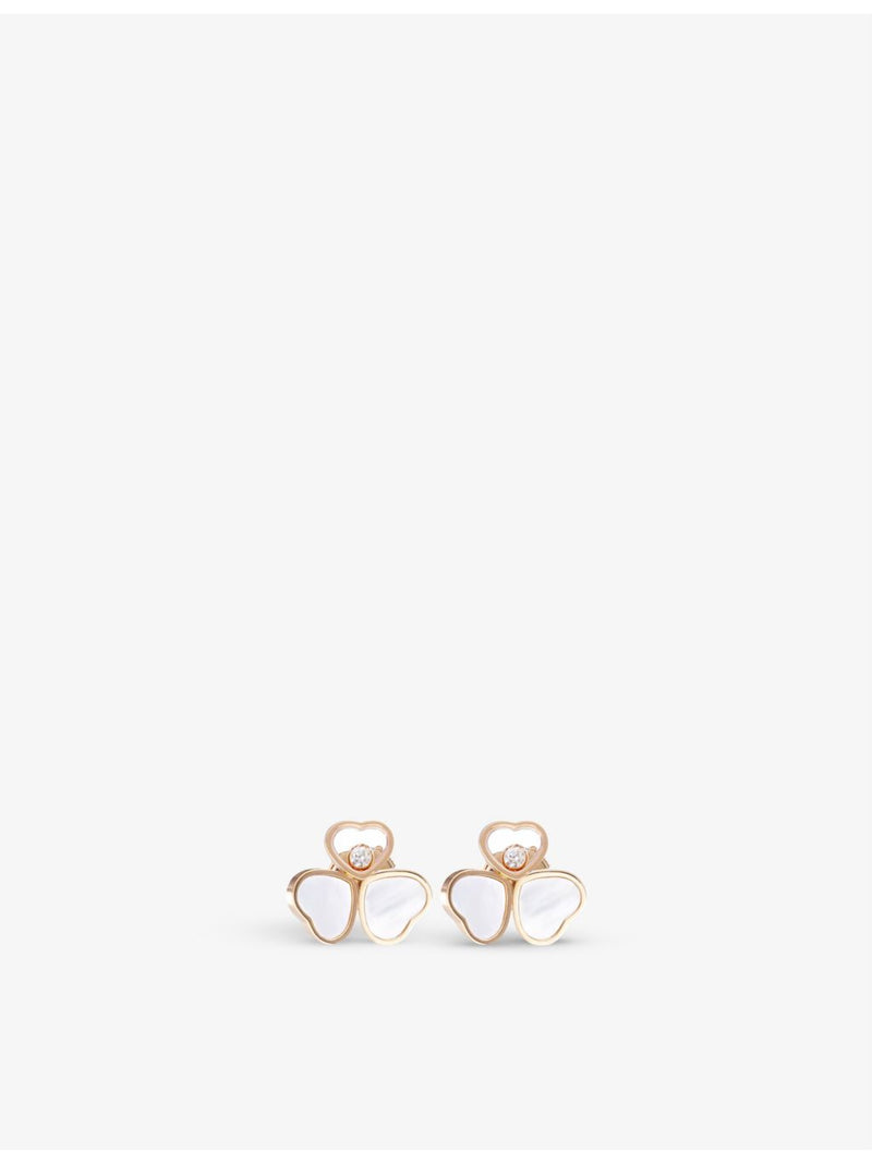 Chopard earrings rose-gold diamond mother-of-pearl, UK version