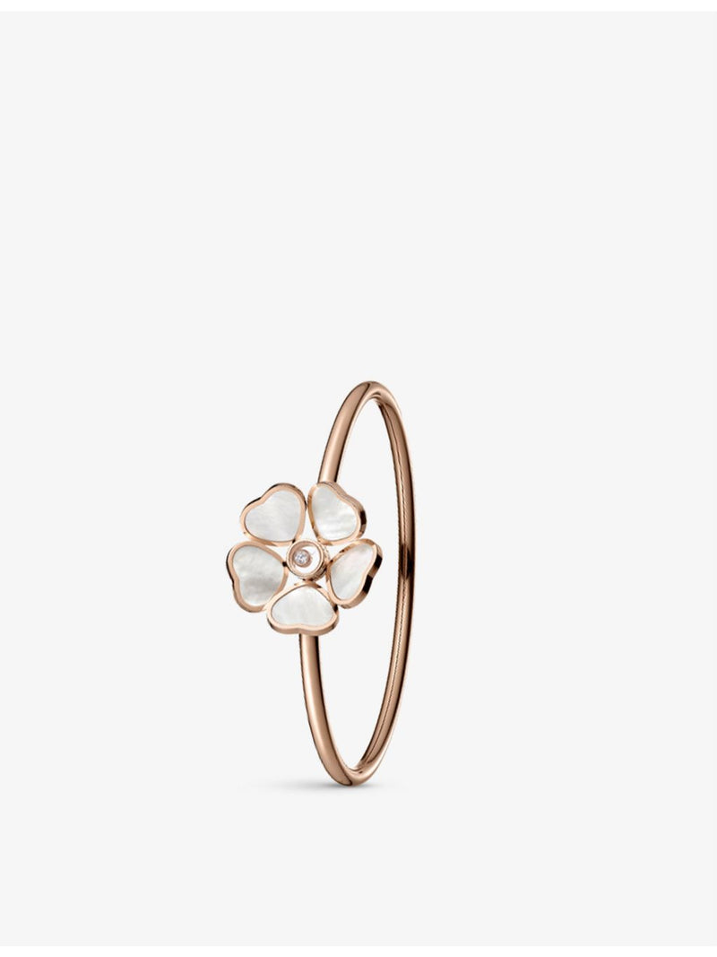 Chopard Happy Hearts bracelet, rose gold diamond and mother-of-pearl - British product