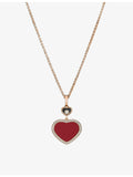 Chopard Happy Hearts rose gold pendant necklace with 0.24ct diamond (British brand)