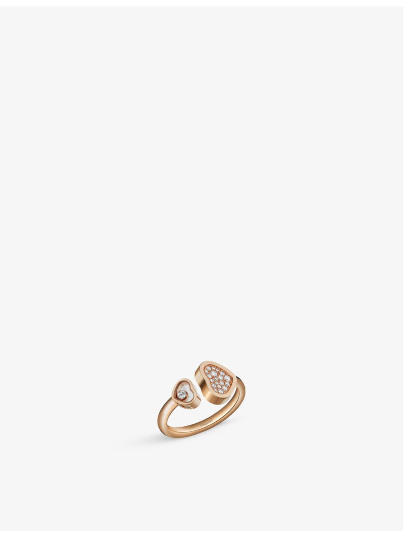 Chopard 18ct rose gold diamond ring 0.22ct - British product