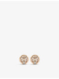Chopard diamond earrings 18ct rose-gold white-gold 0.19ct, imported from the UK