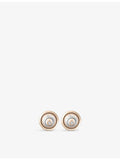 Chopard diamond earrings 18ct rose-gold white-gold 0.19ct, imported from the UK