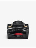 Aspinal of London Mayfair mini croc-embossed leather top-handle bag (British brand)
