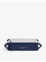 selfridges Aspinal of London Tidy Tray Medium Grained-Leather Organiser 20.3cm x 20.3cm- Buy online at McGrocer
