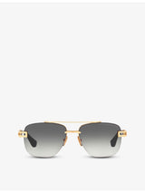 selfridges Dita Grand-Evo One Square-Frame Titanium Aviator Sunglasses- Buy online at McGrocer
