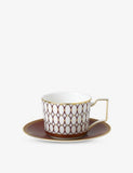 Wedgwood Renaissance Red teacup and saucer set of two - British product
