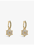 Nadine Aysoy Celeste diamond and jade huggie earrings, UK version