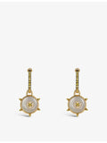 Nadine Aysoy Celeste diamond and jade huggie earrings, UK version
