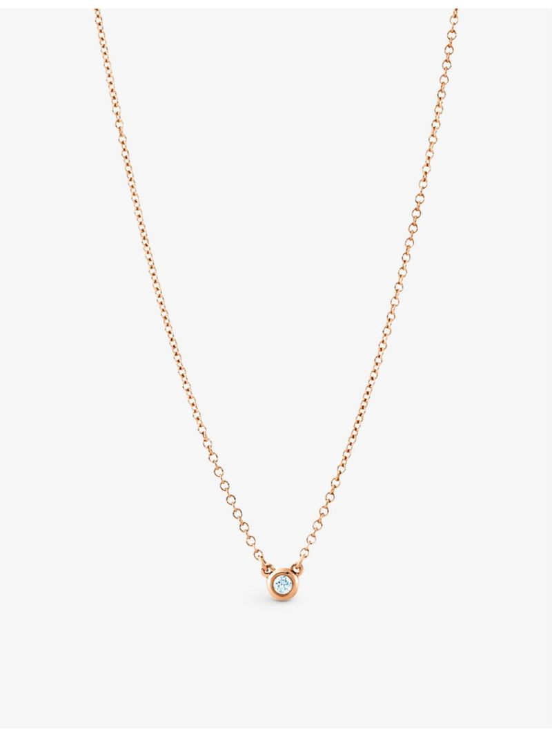 Tiffany & Co diamond pendant necklace 18ct rose gold - British product