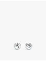 selfridges Tiffany & Co. Diamonds by the Yard Platinum 0.16ct Diamond Stud Earrings- Buy online at McGrocer