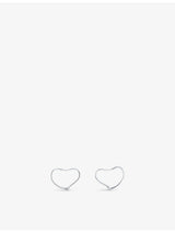 selfridges Tiffany & Co. Elsa Peretti Open Heart Sterling Silver Hoop Earrings Medium- Buy online at McGrocer