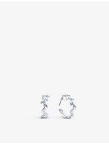 selfridges Tiffany & Co Paloma Picasso Olive Leaf Sterling Silver Hoop Earrings- Buy online at McGrocer