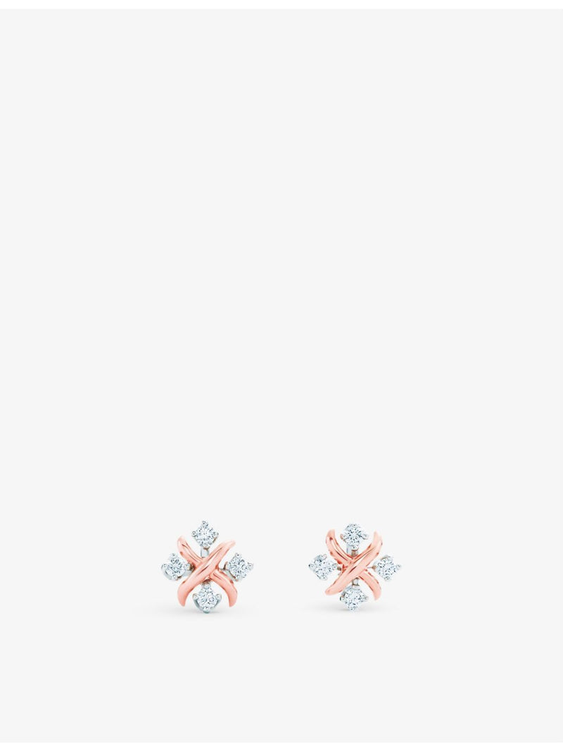 Tiffany & Co diamond earrings 18ct rose gold, UK version