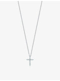 Tiffany & Co. platinum diamond cross pendant necklace 0.21ct, UK version