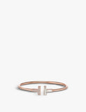 Tiffany & Co. T Wire 18ct Rose-Gold, 0.11ct Diamond and Mother-of-Pearl Bracelet